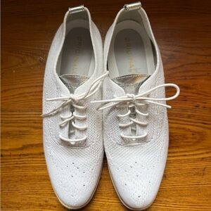 Cole Haan Original Grand White Lace-Up Flats